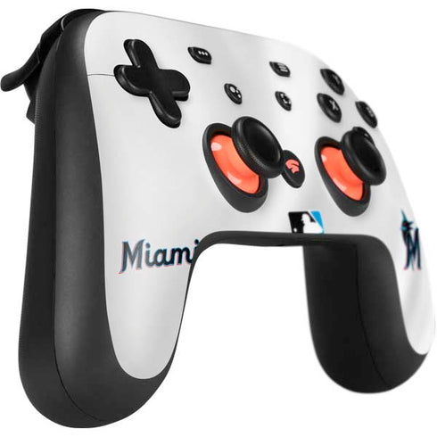 MLB Miami Marlins Home Jersey Google Stadia Controller Skin