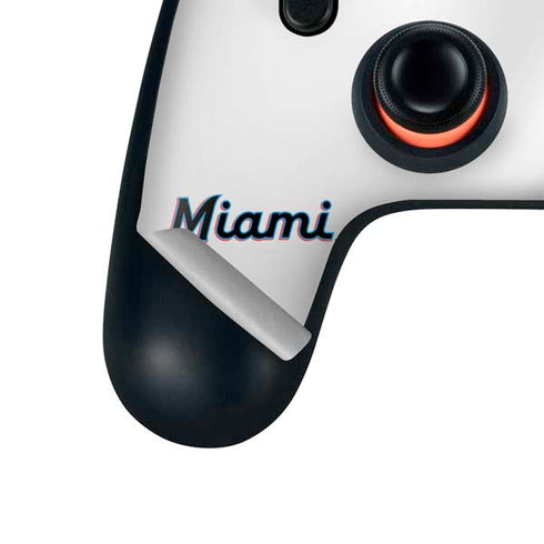MLB Miami Marlins Home Jersey Google Stadia Controller Skin