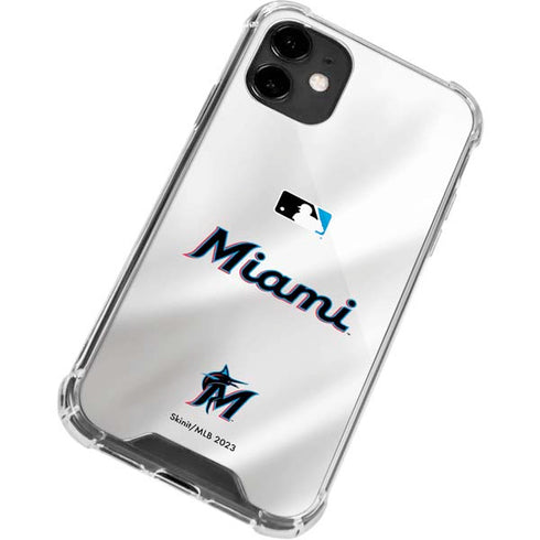MLB Miami Marlins Home Jersey iPhone 12 Clear Case