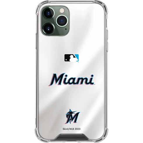 MLB Miami Marlins Home Jersey iPhone 12 Pro Clear Case