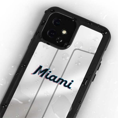 MLB Miami Marlins Home Jersey iPhone 12 Waterproof Case