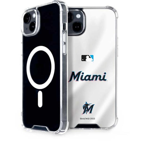 MLB Miami Marlins Home Jersey iPhone 15 Plus MagSafe Case