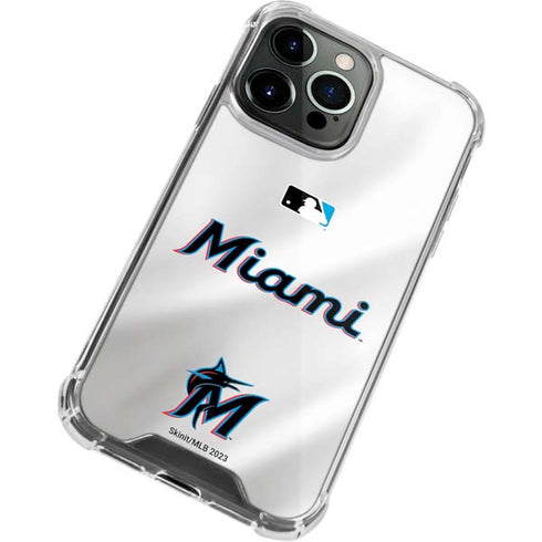 MLB Miami Marlins Home Jersey iPhone 14 Pro Clear Case