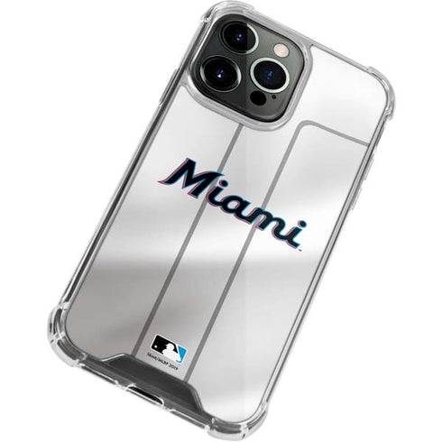 MLB Miami Marlins Home Jersey iPhone 15 Pro Max Clear Case
