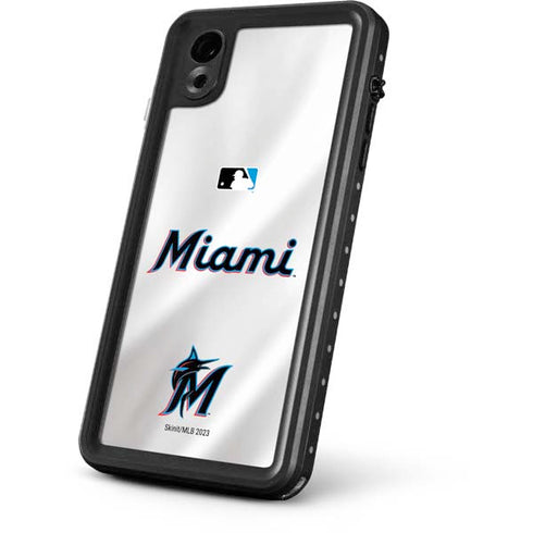 MLB Miami Marlins Home Jersey iPhone XR Waterproof Case