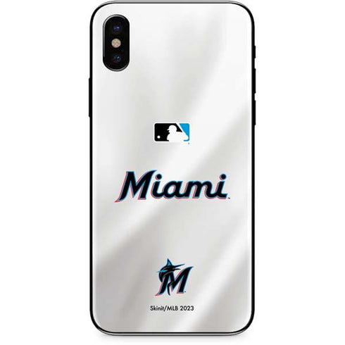 MLB Miami Marlins Home Jersey iPhone XS Skin