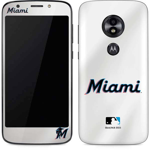 MLB Miami Marlins Home Jersey Moto E5 Play Skin