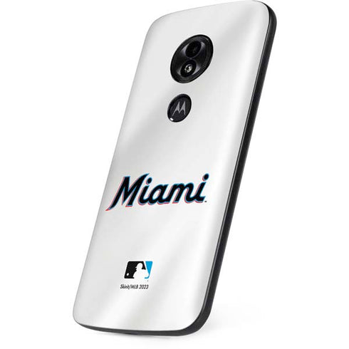 MLB Miami Marlins Home Jersey Moto E5 Play Skin