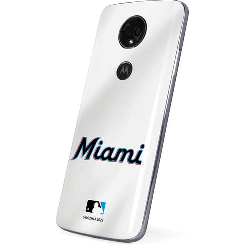 MLB Miami Marlins Home Jersey Moto E5 Plus Skin