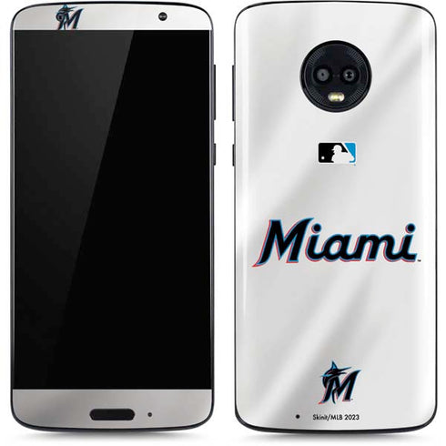 MLB Miami Marlins Home Jersey Moto G6 Skin