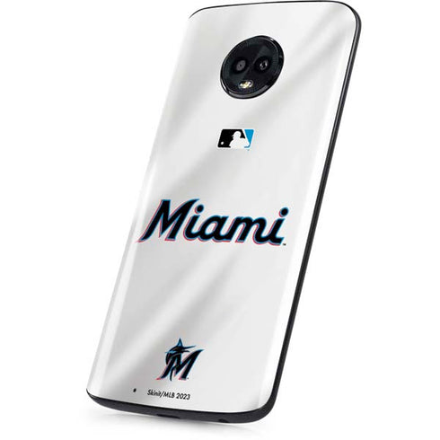 MLB Miami Marlins Home Jersey Moto G6 Skin