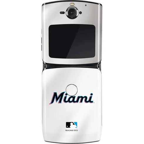 MLB Miami Marlins Home Jersey Motorola RAZR Skin