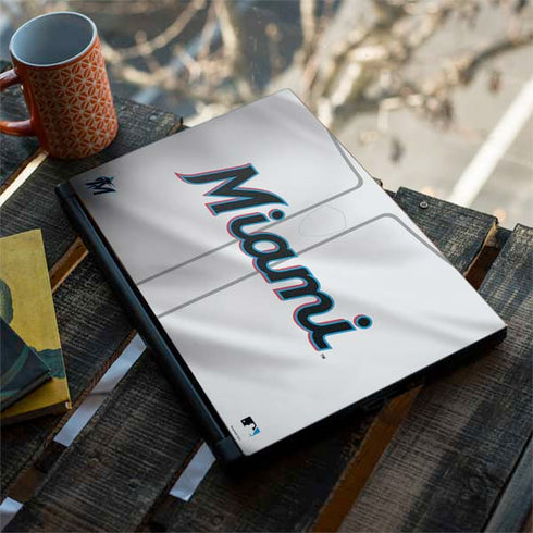 MLB Miami Marlins Home Jersey MSI GS65 Stealth Laptop Skin