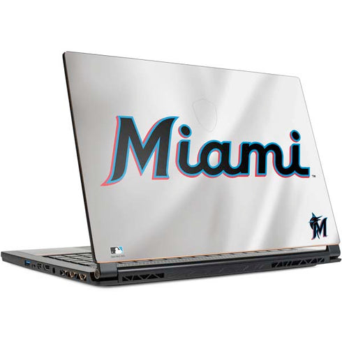 MLB Miami Marlins Home Jersey MSI GS65 Stealth Laptop Skin