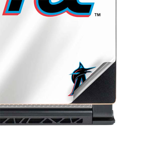 MLB Miami Marlins Home Jersey MSI GS65 Stealth Laptop Skin