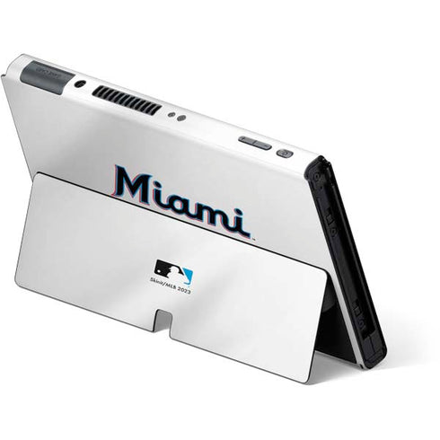 MLB Miami Marlins Home Jersey Nintendo Switch OLED (2021) Skin