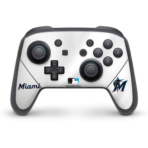 MLB Miami Marlins Home Jersey Nintendo Switch Pro Controller Skin