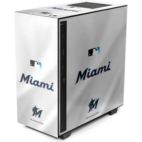 MLB Miami Marlins Home Jersey NZXT H510 Compact ATX Mid-Tower Case Skin