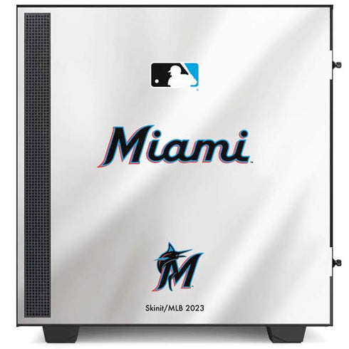 MLB Miami Marlins Home Jersey NZXT H510 Compact ATX Mid-Tower Case Skin