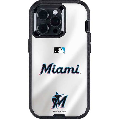 MLB Miami Marlins Home Jersey Otterbox Defender iPhone Skin