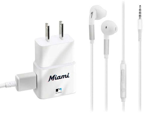 MLB Miami Marlins Home Jersey Phone Charger Skin