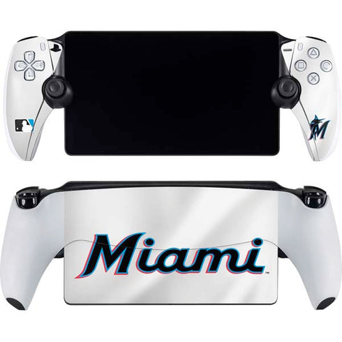 MLB Miami Marlins Home Jersey PlayStation Portal Remote Player Skin