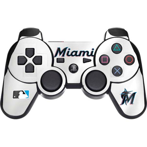MLB Miami Marlins Home Jersey PS3 Dual Shock wireless controller Skin