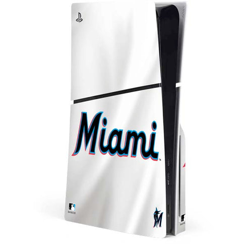 MLB Miami Marlins Home Jersey PS5 Slim Disk Console Skin