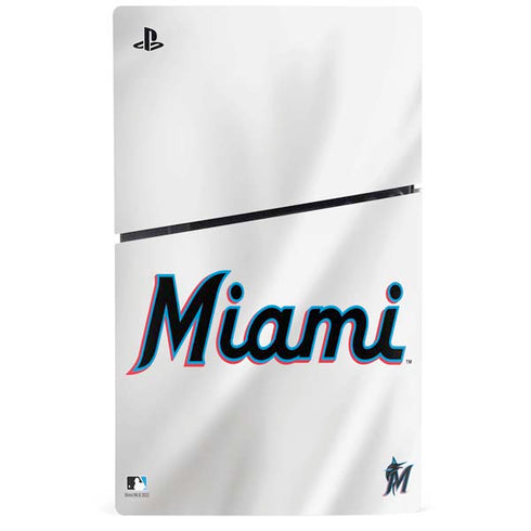 MLB Miami Marlins Home Jersey PS5 Slim Disk Console Skin