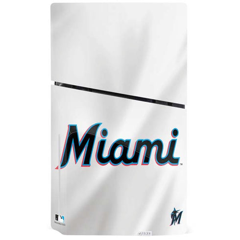 MLB Miami Marlins Home Jersey PS5 Slim Disk Console Skin