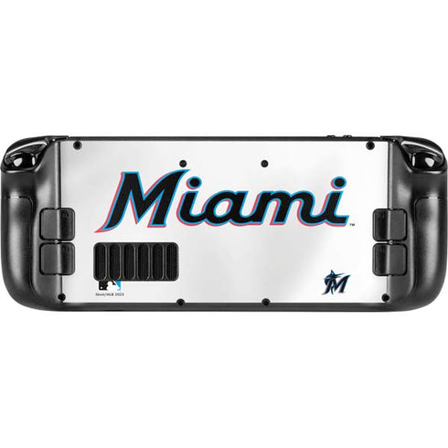MLB Miami Marlins Home Jersey Steam Deck Handheld Gaming Computer Skin