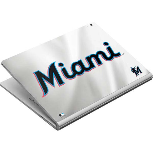 MLB Miami Marlins Home Jersey Surface Book Skin