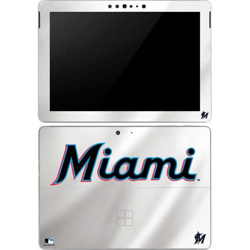 MLB Miami Marlins Home Jersey Surface Go Skin