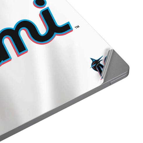MLB Miami Marlins Home Jersey Universal Laptop 12in (9.8 x 6.8in) Skin
