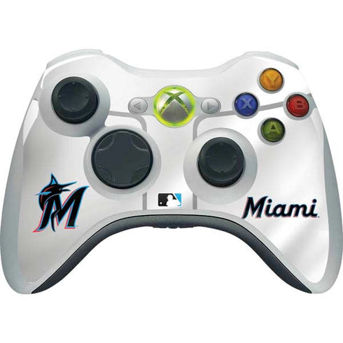 MLB Miami Marlins Home Jersey Xbox 360 Wireless Controller Skin