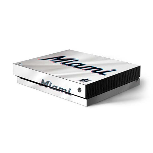 MLB Miami Marlins Home Jersey Xbox One X Console Skin