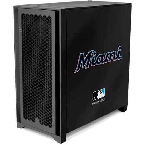 MLB Miami Marlins Jersey Alternate Corsair 4000D Tempered Glass Mid-Tower ATX Case Skin