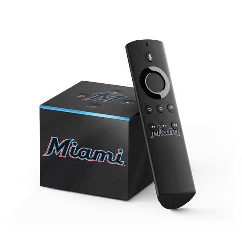 MLB Miami Marlins Jersey Alternate Fire TV Cube Skin