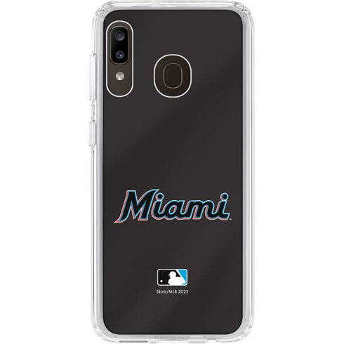 MLB Miami Marlins Jersey Alternate Galaxy A20 Clear Case