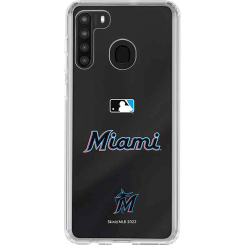 MLB Miami Marlins Jersey Alternate Galaxy A21 Clear Case