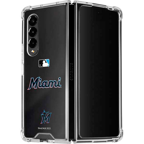MLB Miami Marlins Jersey Alternate Galaxy Z Fold4 5G Clear Case