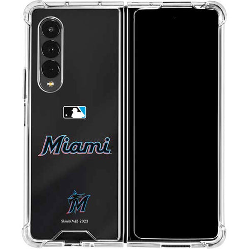 MLB Miami Marlins Jersey Alternate Galaxy Z Fold4 5G Clear Case