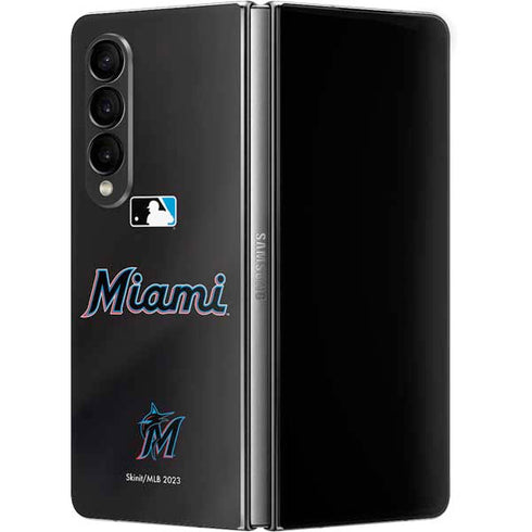 MLB Miami Marlins Jersey Alternate Galaxy Z Fold4 5G Skin
