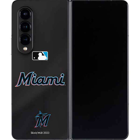 MLB Miami Marlins Jersey Alternate Galaxy Z Fold4 5G Skin
