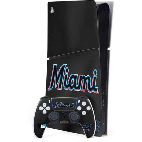 MLB Miami Marlins Jersey Alternate PS5 Slim Digital Edition Bundle Skin