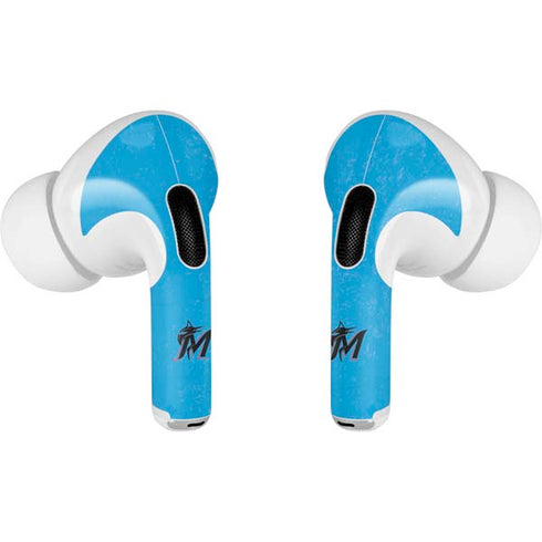 MLB Miami Marlins Solid Distressed AirPods Pro 2nd Gen Skin