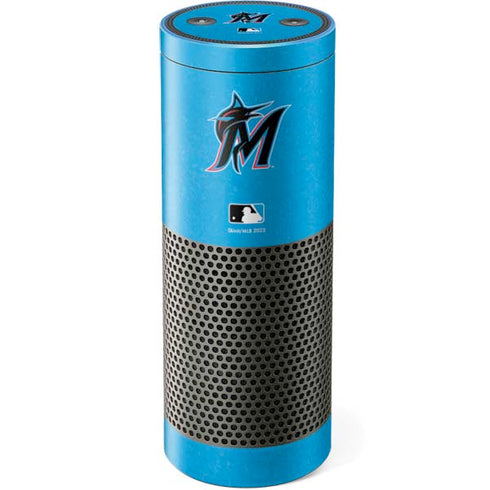 MLB Miami Marlins Solid Distressed Amazon Echo Skin