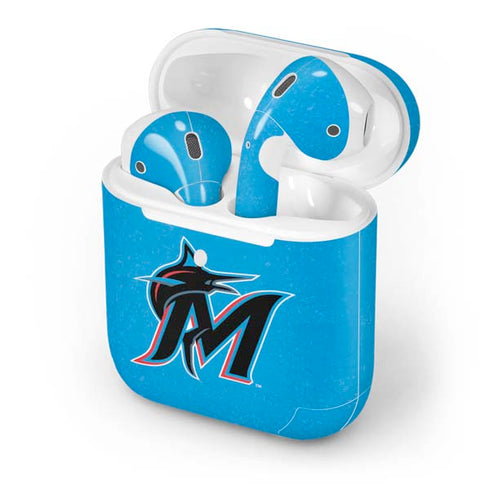 MLB Miami Marlins Solid Distressed Apple AirPods 2 Skin