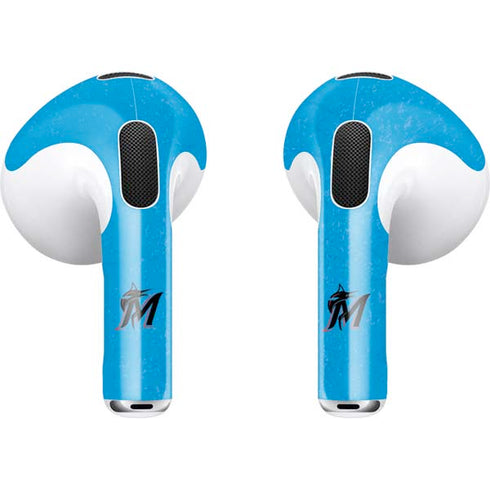MLB Miami Marlins Solid Distressed Apple AirPods (3rd Gen 2021) Skin