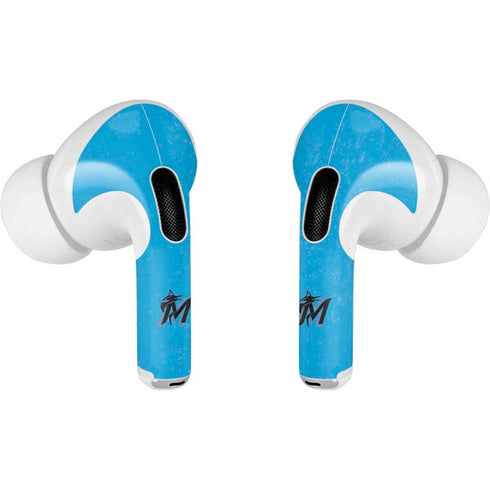 MLB Miami Marlins Solid Distressed Apple AirPods Pro Skin